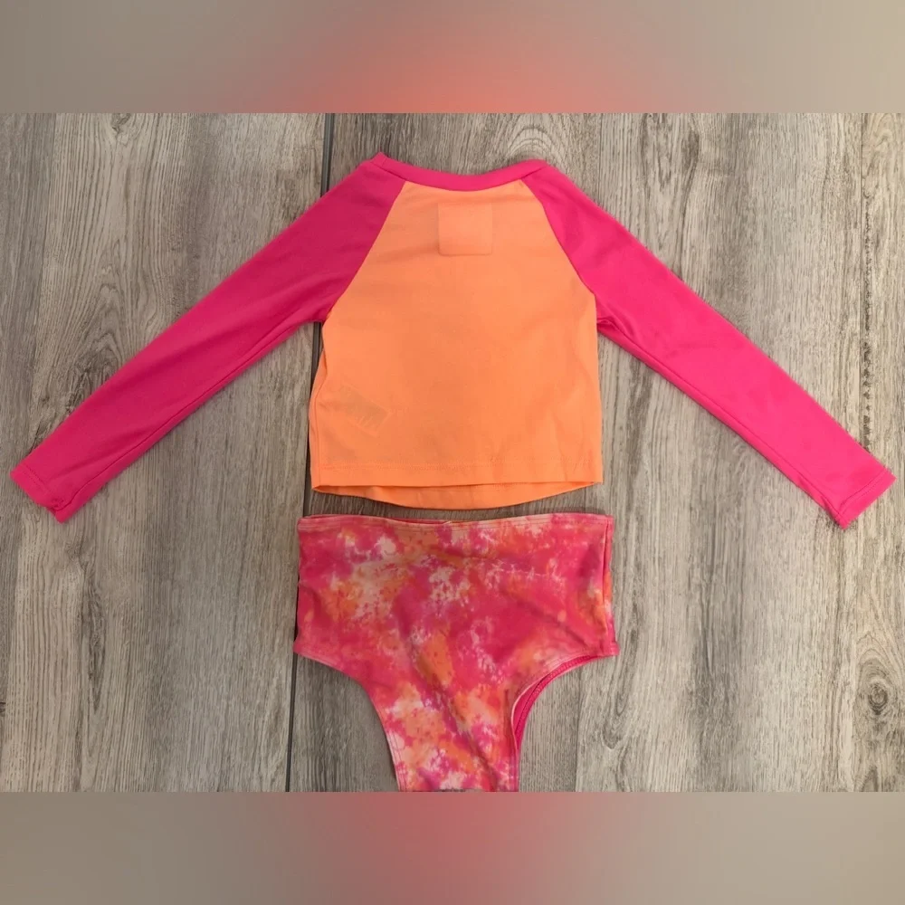Hurley Kids Pink and Orange Swim Set